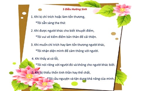 Kỷ niệm 61 năm chào đời của văn bản 5 Điều Hướng Sinh * 1963 - 2024