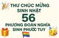 Thư Chúc Mừng Sinh Nhật Thứ 56 Phương Đoàn Nghĩa Sinh Phước Tuy