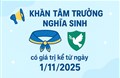 Khăn Tâm Trưởng Nghĩa Sinh  có giá trị kể từ ngày 1/11/2025