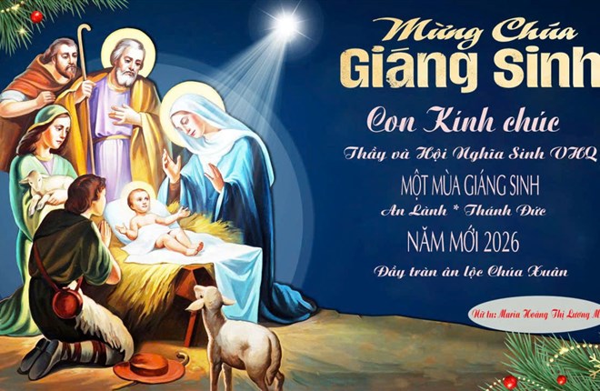 Soeur Thiện Lương Hội dòng Thừa Sai Bác Ái Chúc Mừng Giáng Sinh Thầy Trung Hiếu và Hội Nghĩa Sinh VHQ