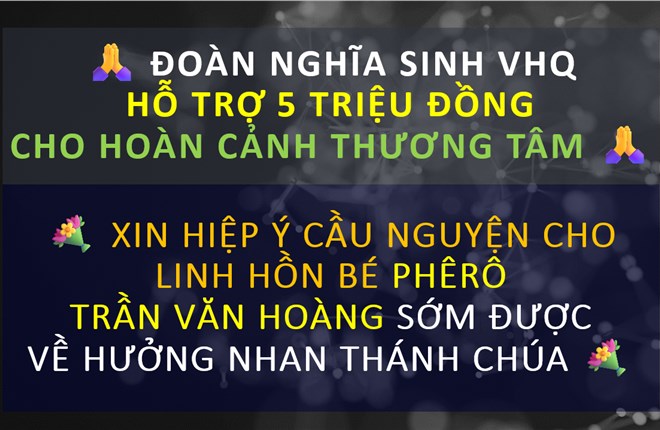 🙏 ĐOÀN NGHĨA SINH VHQ HỖ TRỢ 5 TRIỆU ĐỒNG CHO HOÀN CẢNH THƯƠNG TÂM 🙏