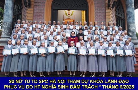 SPC Hà Nội: 90 Nữ Tu Học Khóa Lãnh Đạo Phục Vụ – Tháng 6/2025