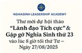 Thư mời dự hội thảo “Lãnh đạo Tích cực” & Gặp gỡ Nghĩa Sinh thứ 23 vào lúc 8 giờ tối Thứ Tư — Ngày 27/08/2025
